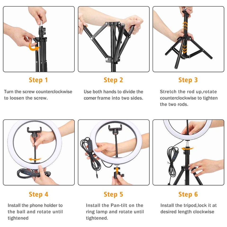 RGB Selfie Ring Light 26cm Fil - Stand Lighting Photography review and price