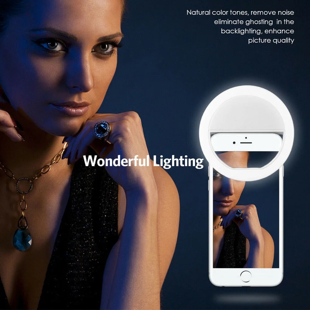 USB Rechargeable LED Selfie Ri - Stand Lighting Photography review and price